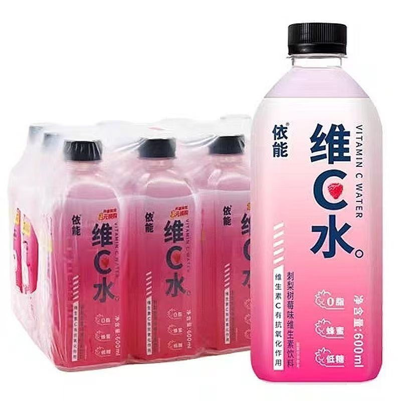 依能维c水600ml12瓶 塑膜装0脂低糖蜂蜜果味维生素功能饮料饮品