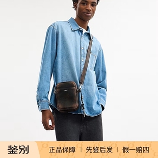 澳门代购 coach蔻驰新品 小包HITCH 仿舊皮革斜背手袋 专柜正品