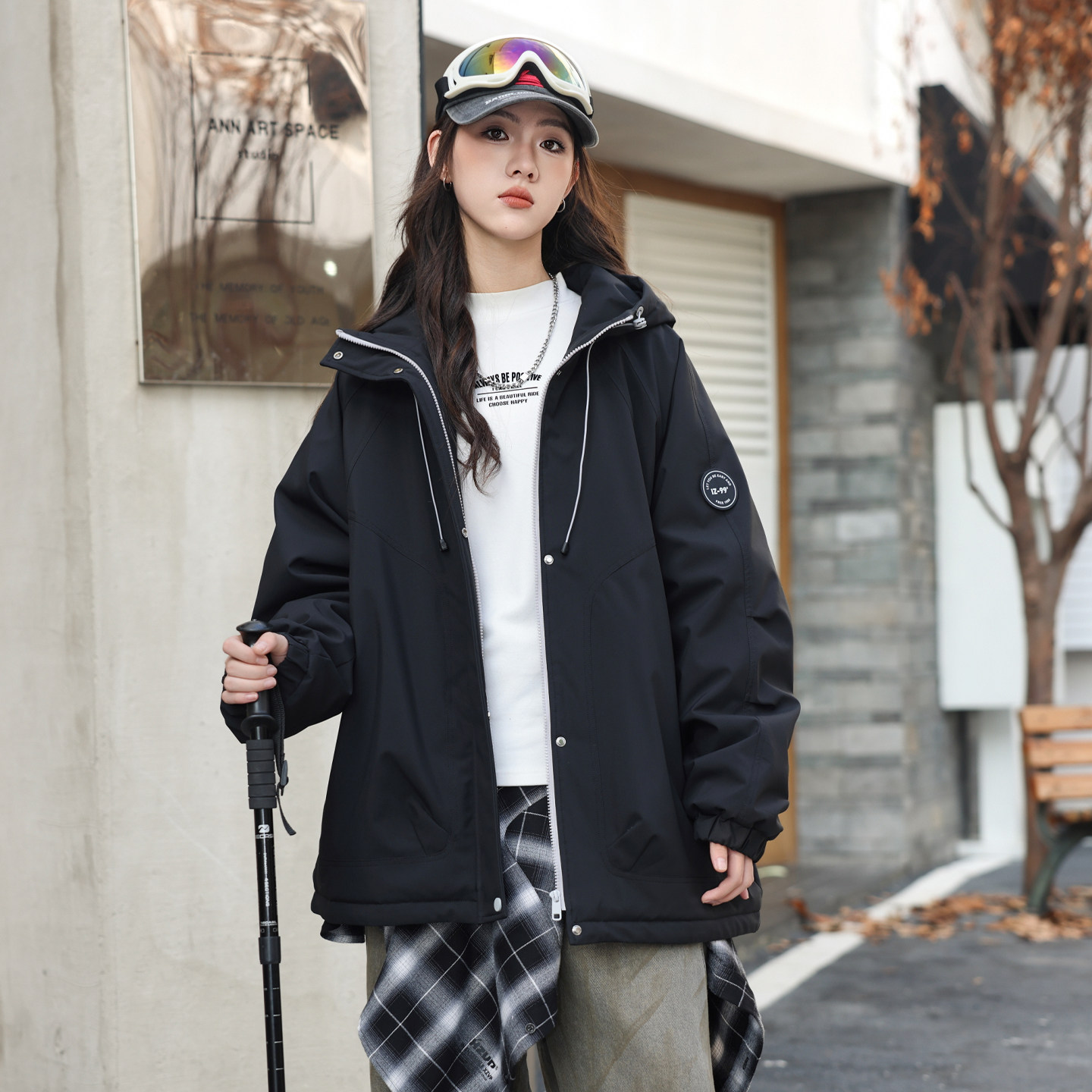 女童夹棉外套加绒加厚软壳棉服