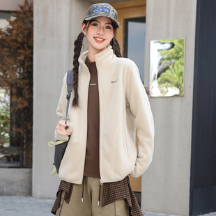 女大童双面绒外套骄骄虎2025冬季新款初中生校服神器加绒上衣7498