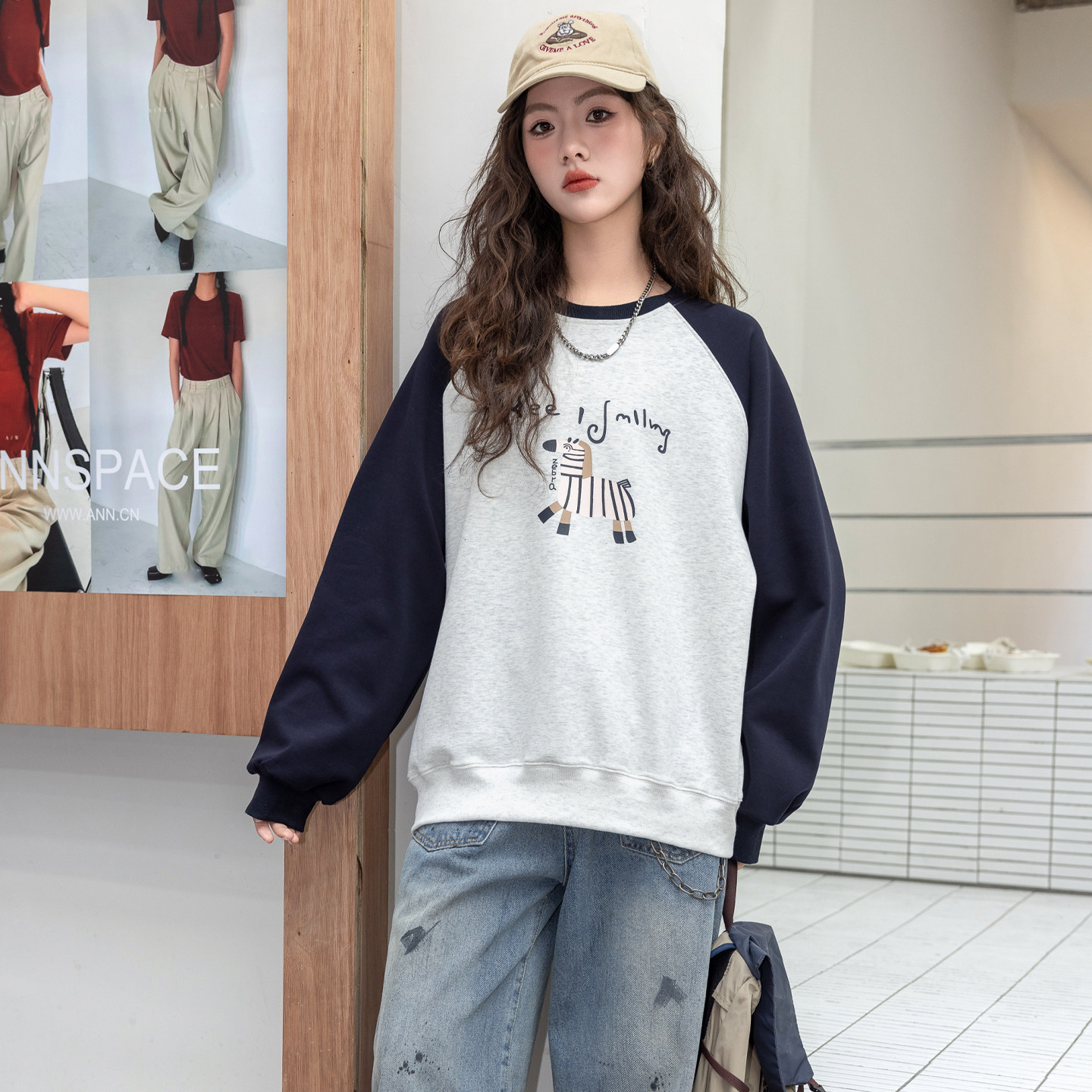 女童卫衣2026春装新款骄骄虎女大童圆领长袖t恤初中生打底衫9016