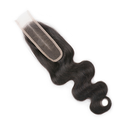 2*6 lace closure peruvian human hair body wave