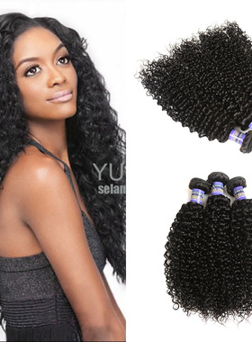 8A Indian Virgin Hair Curly Human Hair Weft  印度真人发帘