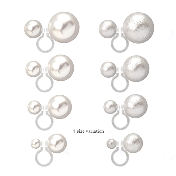 耳夹包邮通勤风透明两面戴日韩