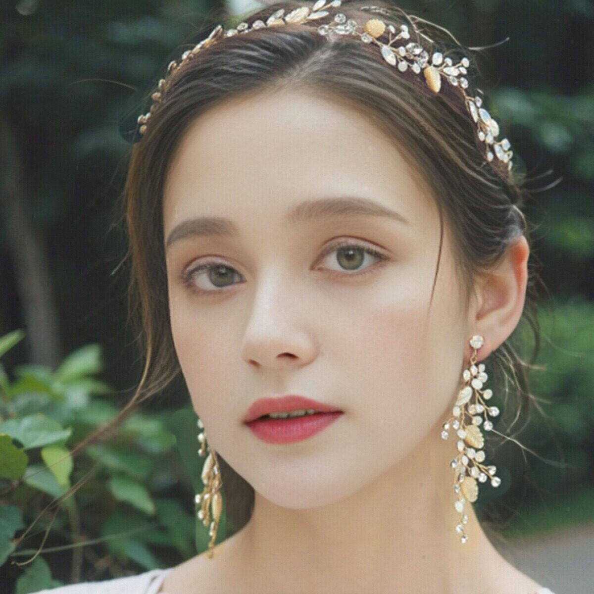 香槟金头饰新娘聚会婚纱礼服发饰