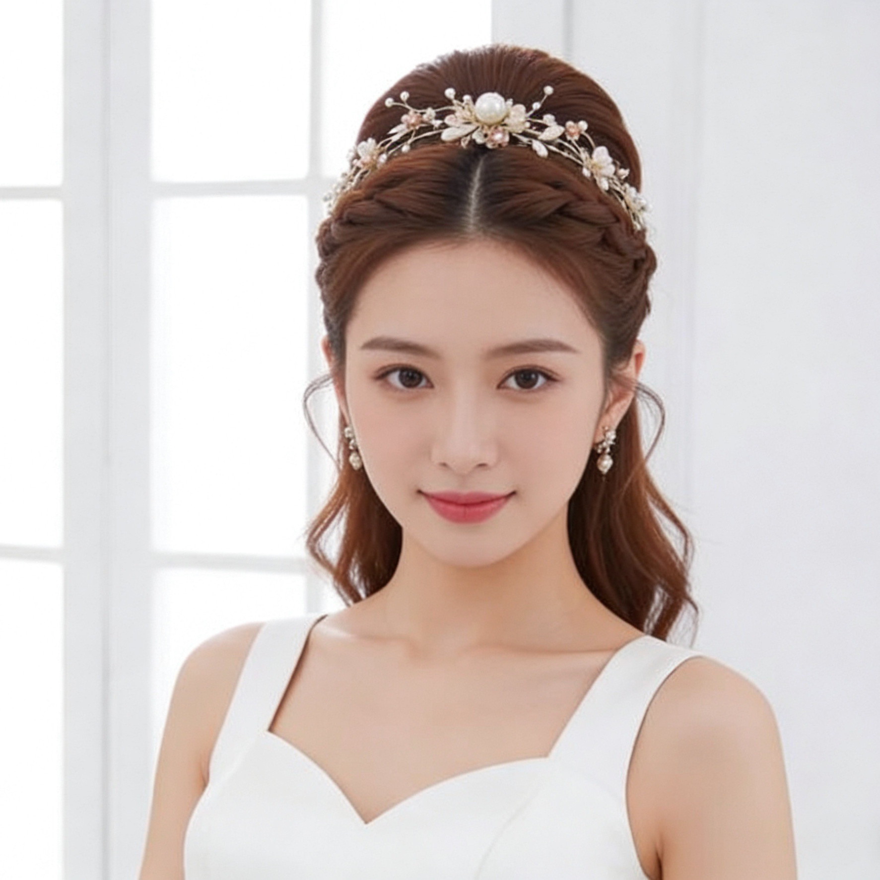 边夹奢华新娘头饰婚纱发饰公主高级感2025新款高端头发夹子大号