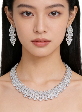 法式项链锆石高级感小众复古