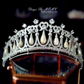 高端大气复古公主珍珠泪皇冠头饰公主新娘王冠奢华女王王冠结婚