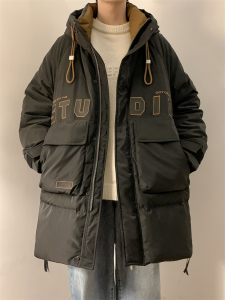 23/冬 新款90%白鸭绒连帽加厚中长款羽绒服男9999-P360图片