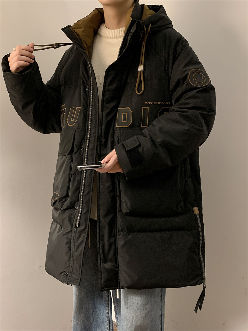 23/冬 新款90%白鸭绒连帽加厚中长款羽绒服男9999-P360图片