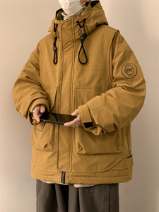 23/冬 90%白鸭绒高品质假两件装连帽羽绒服外套2339-P320图片