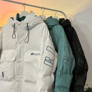 23/冬 90%白鸭绒高品质连帽羽绒服潮流大码外套2319-P300图片