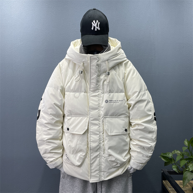 23/冬90%白鸭绒高品质连帽羽绒服潮流大码外套2239-P300,男装羽绒服,电商A171