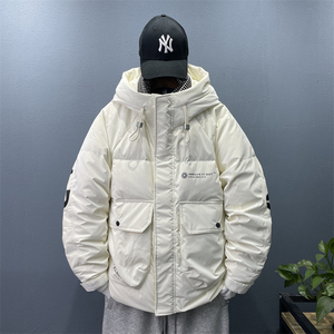 23/冬 90%白鸭绒高品质连帽羽绒服潮流大码外套2239-P300图片