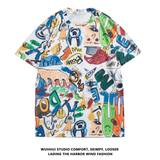 2021夏装新款时尚印花男士短袖T恤宽松休闲T恤衫A17，男装T恤，电商A171