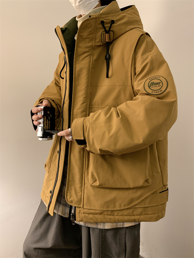 23/冬90%白鸭绒高品质假两件装连帽羽绒服外套2339-P320，男装羽绒服，电商A171