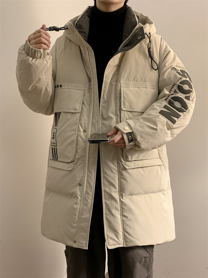 23/冬新款90%白鸭绒连帽加厚中长款羽绒服男1111-P360，男装羽绒服，电商A171