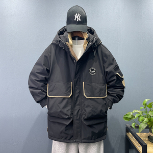 2023新款男士90白鸭绒户外工装连帽羽绒服男 23818-P360图片