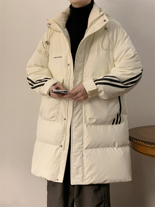 23/冬新款90%白鸭绒连帽加厚中长款羽绒服男8888-P300