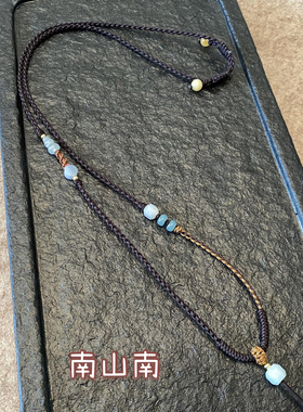 国潮原创复古风秋冬多宝毛衣链男女士项链绳天然A货翡翠挂绳包邮