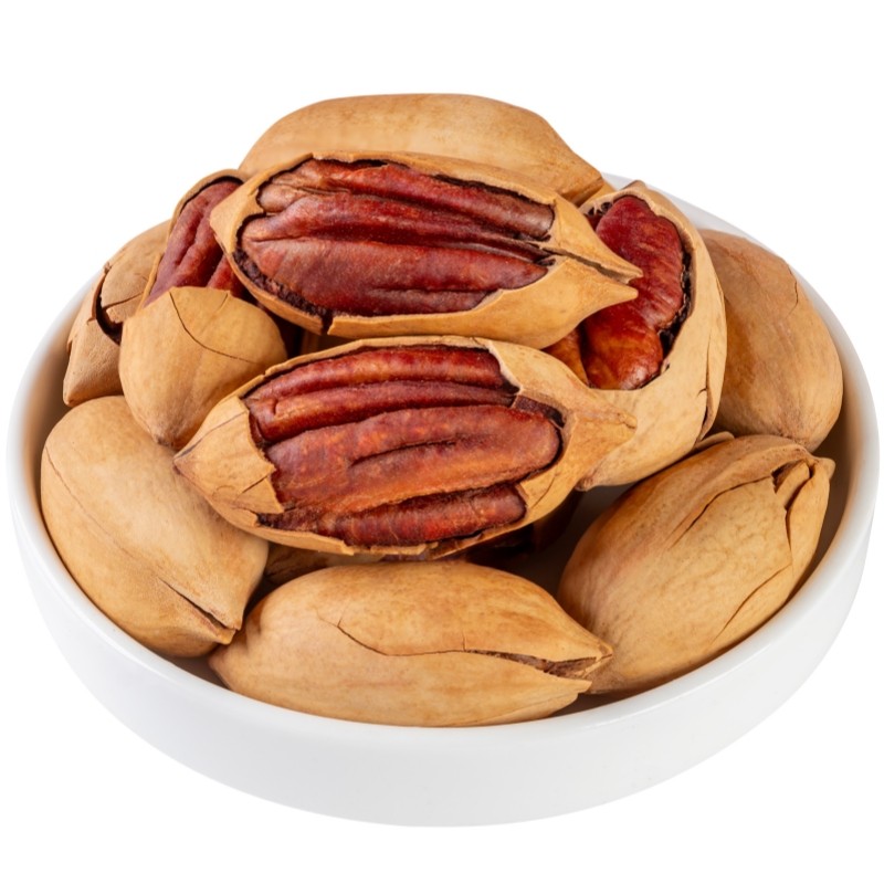 新货碧根果长寿果奶香味山核桃干果罐装坚果