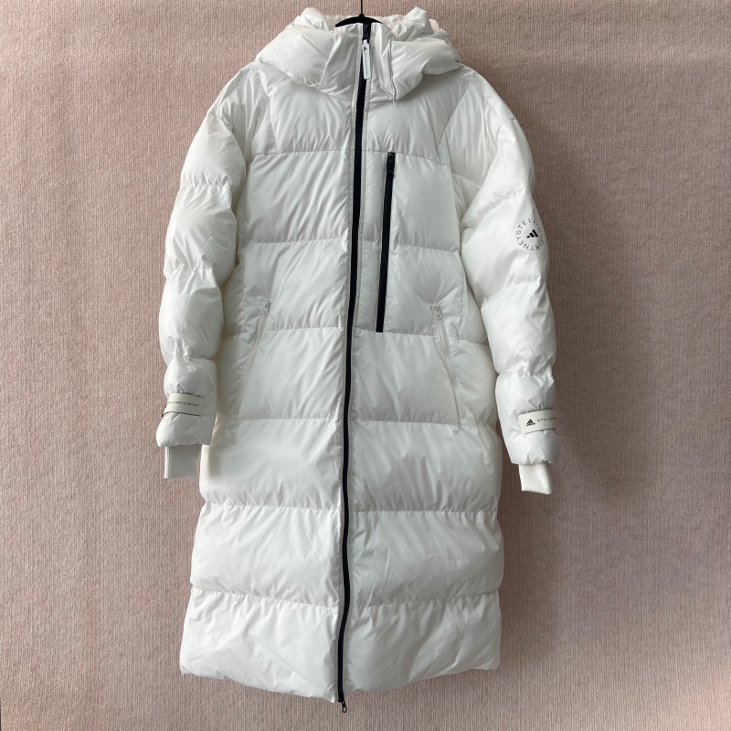 阿迪达斯女子长款连帽保暖棉服