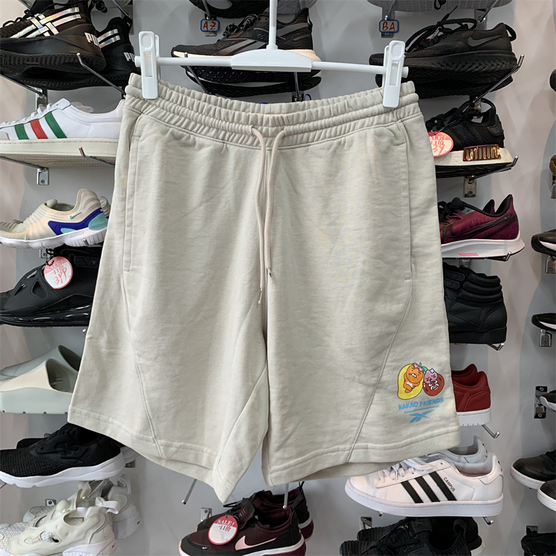 锐步男子运动休闲短针织短裤