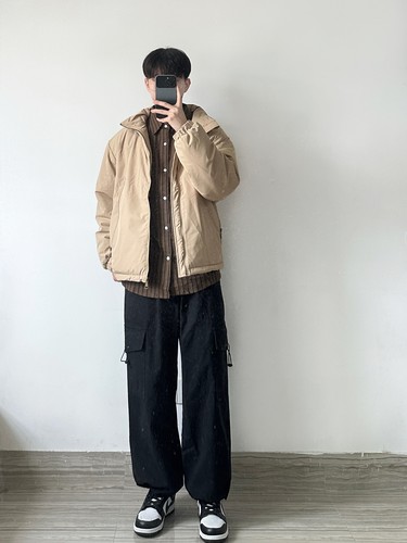 WHICHONE加厚冬季立领棉衣