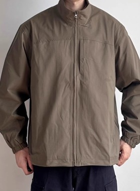 WHICHONE 日系复古机能风立领夹克男宽松休闲百搭工装冲锋衣外套