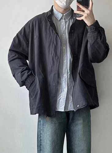 夹克WHICHONE水洗立领夹克