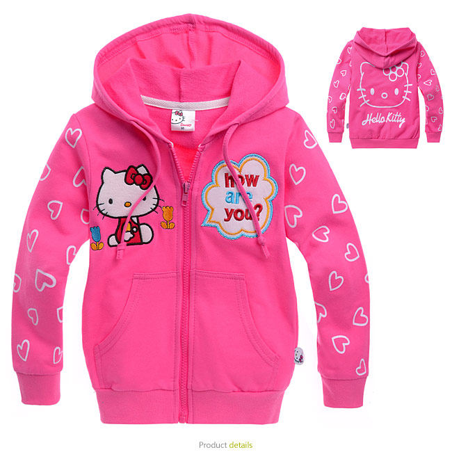 包邮 儿童女童hello kitty猫米妮抓绒外套开衫拉链衫春秋装女童装
