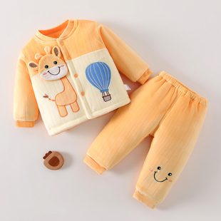 婴儿棉服分体套装加厚冬季外出服宝宝棉衣新生儿衣服保暖可爱超萌