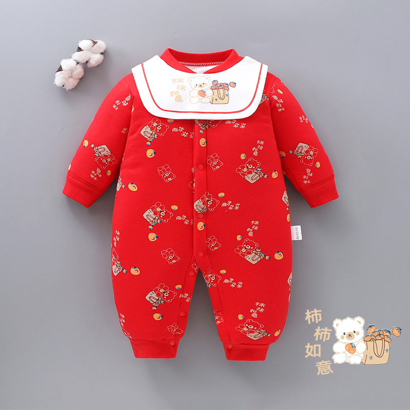 新生婴儿衣服冬季宝宝初生连体衣