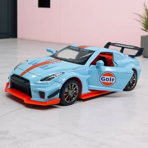 1/32日产NissanGTR-R35汽车模型全新车载成品限量版赛车儿童玩具