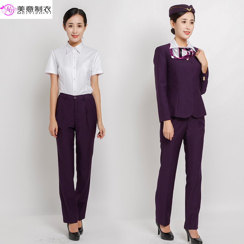 春季职业套装长袖外套物业客服导医酒店前台接待工作服售楼处工装