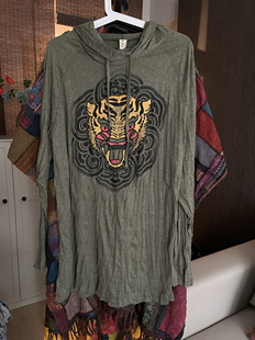 泰国正品 情侣款 Made Thailand冥想佛系纯棉帽衫 LP4大码