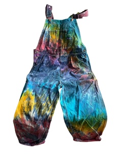 D7 XXL码 泰国进口精品扎染牛仔背带裤腰围108cm臀围128cm