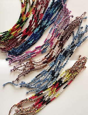 7色泰国手工编织手绳手链 项链绳五色线手绳配饰绳