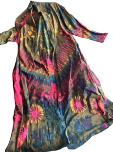 来啊 纯棉扎染大袍子z后一件胸围116cm衣长118cm 泰国清仓特价