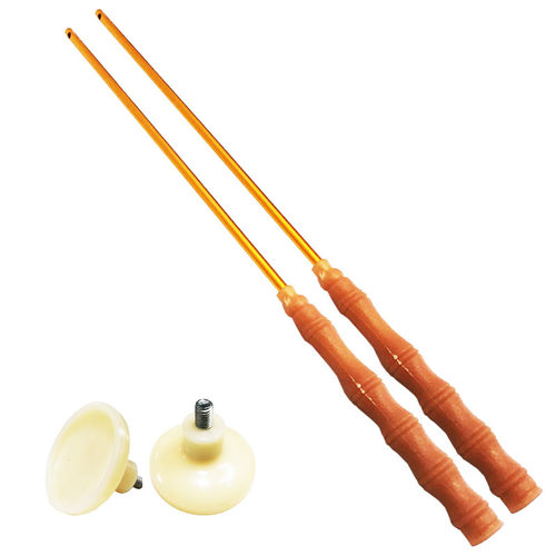 合金单头空竹杆牛筋柄小摇舲直孔