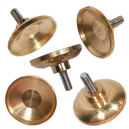 小摇舲3厘米铜碗托空竹杆托顶碗