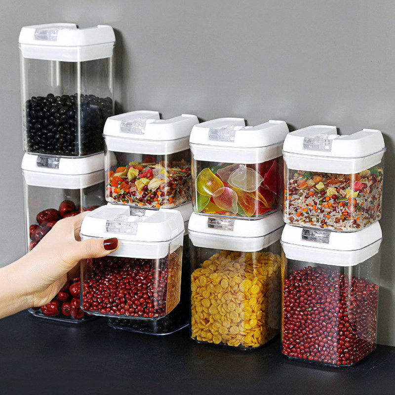 五谷杂粮密封罐食品级零食干货收纳盒透明收纳罐密封塑料储物罐子