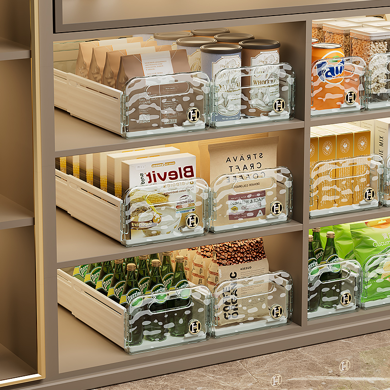 可伸缩橱柜收纳盒抽拉式