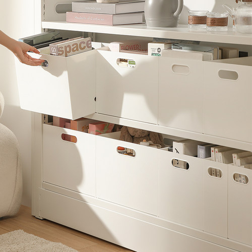 直角图书馆书架收纳盒收纳箱家用窄夹缝文件玩具杂物厨房整体橱柜