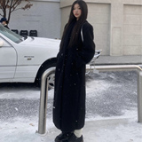 黑色高级感呢大衣女2026秋冬新款毛呢外套中长款赫本风852p95k168，女装毛呢外套，浙宝318
