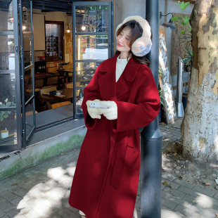 2025年羊毛呢外套女秋冬新款 617p140k218 小香风高级感宽松中长款