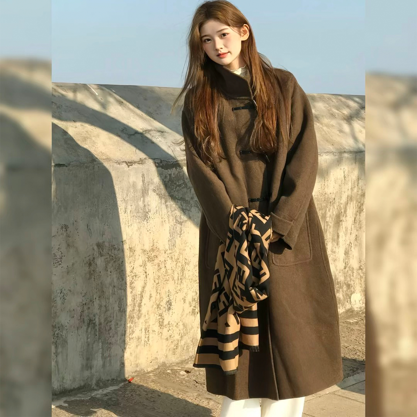 超好看深冬牛角扣呢大衣2025新款毛呢外套加厚小个子878P125K205，女装毛呢外套，浙宝318