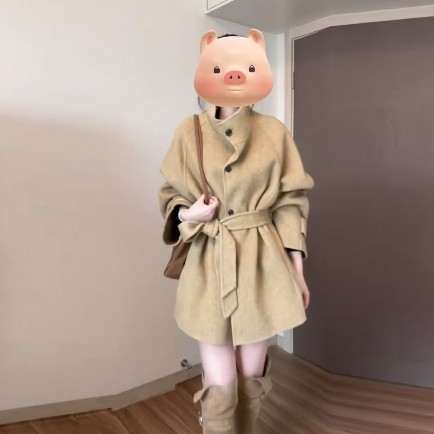 深冬呢子大衣冬季2025新款毛呢外套加厚小个子短款876P100－K188,女装毛呢外套,浙宝318