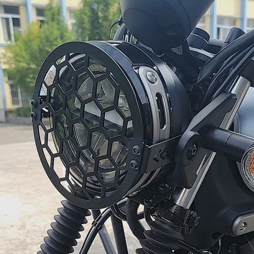 新款改装不锈钢大灯罩