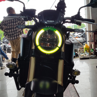 适用于CB650R\1000R\CM300\CGX150改装不锈钢前大灯罩摩托车配件
